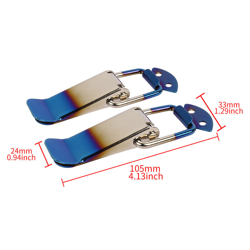 2Pcs Quick Release Car Bumper Buckles Fasteners Trunk Fender Bumper Multicolor L