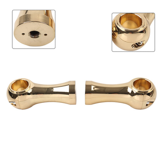 1-1/4 Handlebar Riser Clamp Mount Kit 4inch Gold for Harley Dyna Softail