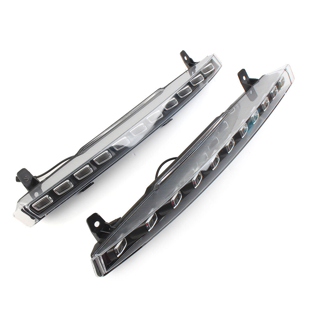 Fit for Audi Q7 2010-15 LED DRL Dynamic Daytime Running Light Turn Signal Lamp US