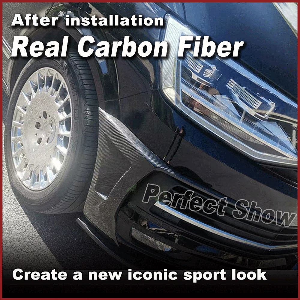 for VW T6 Multivan 2015-2019 Carbon Fiber Front Bumper Splitters Air Vent Covers