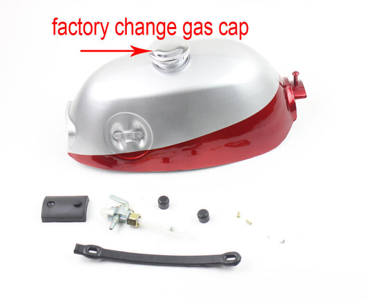 Red/Silver Gas Fuel Tank Kit for Honda for Mini Trail Z50 Z50A K0 K1 1968-1970