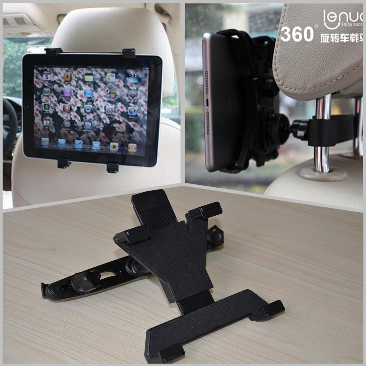 Car Adjustable Rotating Headrest for Seat Headrest Mount Holder Tablet Bracket