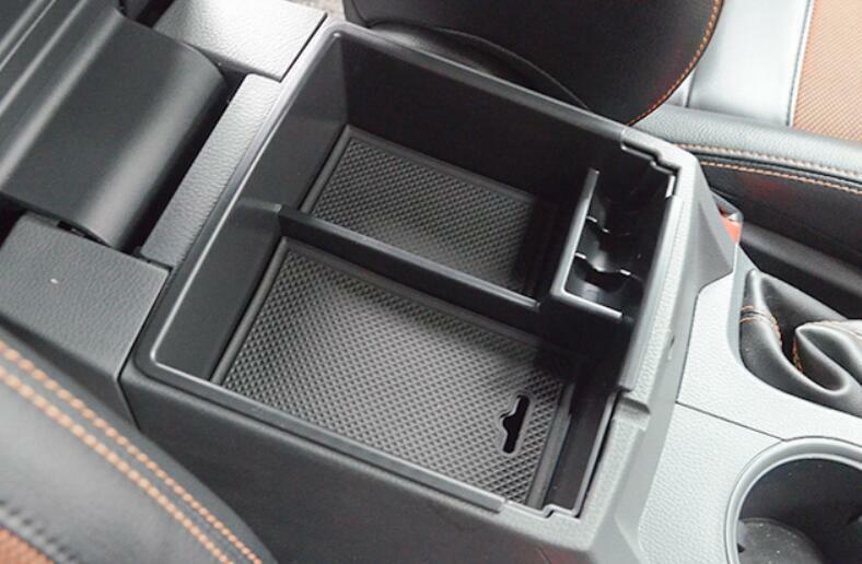 Matte Black Middle Console Storage Box Trim 1PCS Fit for Ford Ranger 2015-2022