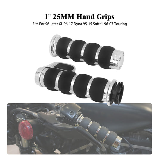 for Harley for Honda for Yamaha for Kawasaki Chrome 1 Motorcycle Non-Slip Rubber Hand Grips