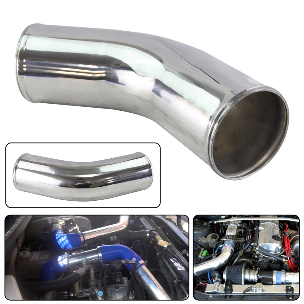 45 Degree 89mm 3.5 inch Aluminum Intercooler Intake Pipe Piping Tube Hose