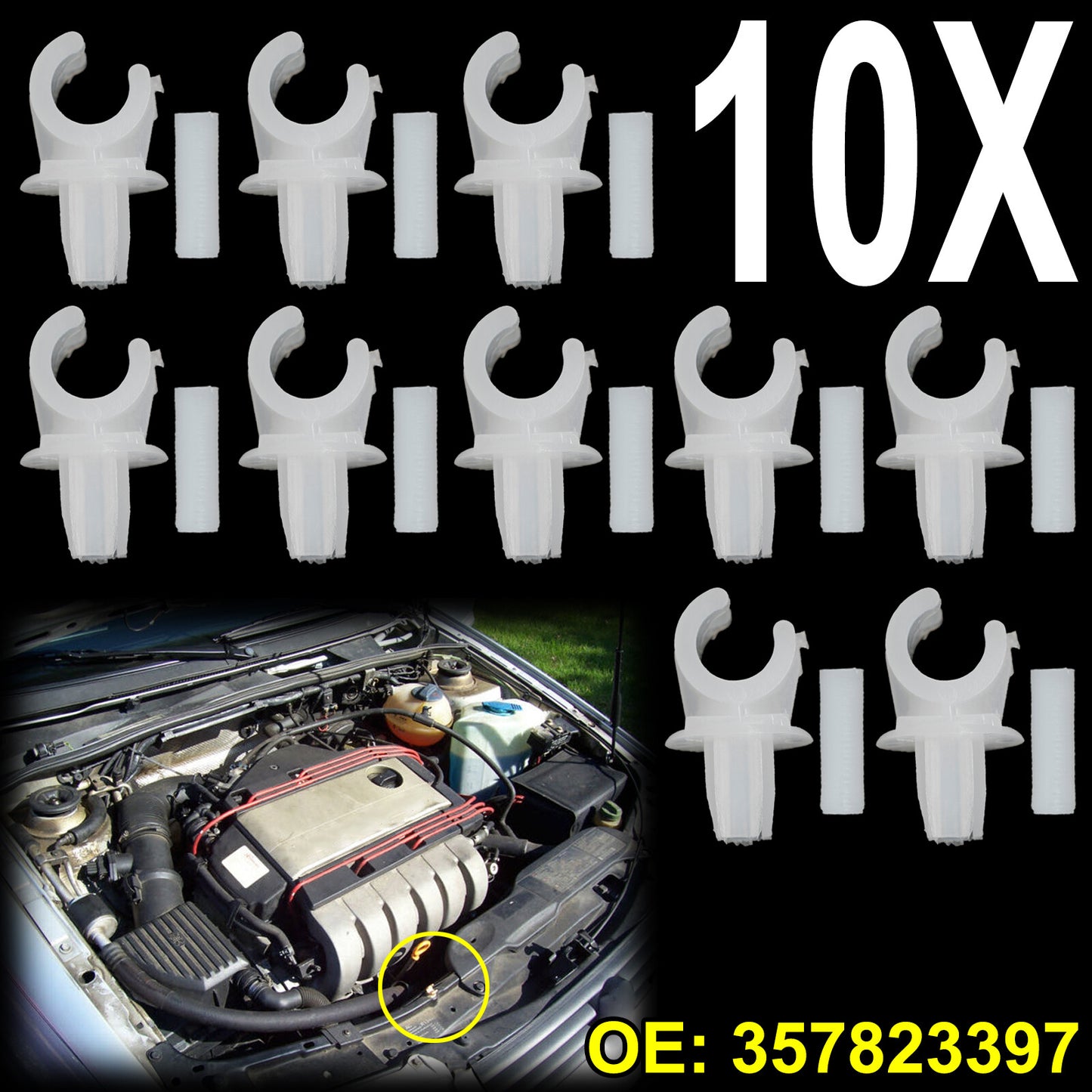 10pcs for VW for Golf for Jetta T4 T5 hood support rod seal hood grommet New