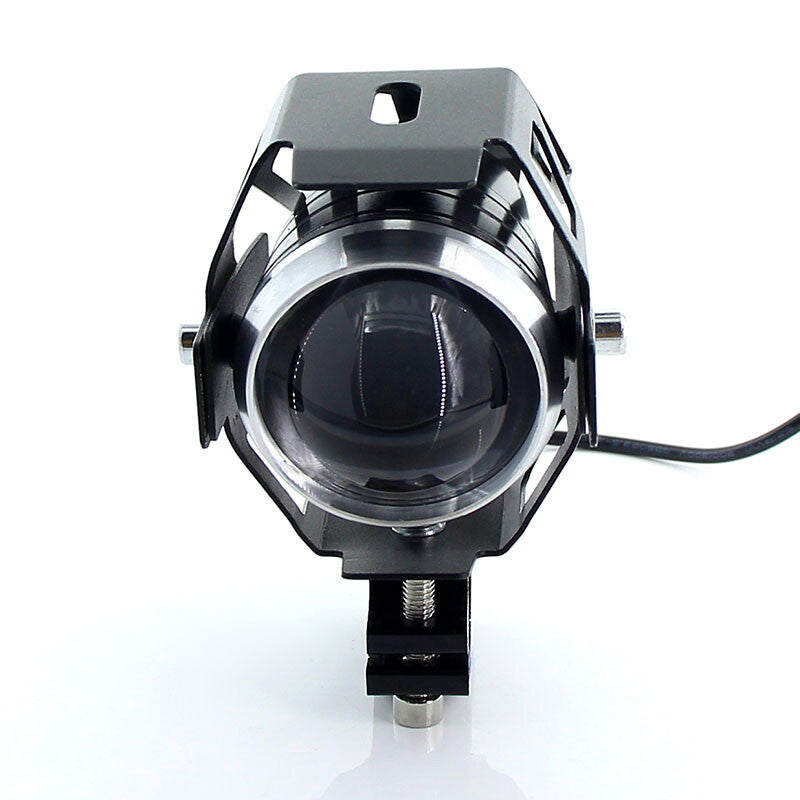 3 Modes 2PCS Motorcycle Armor LED Headlights White High Beam Lamp DRL Head Light