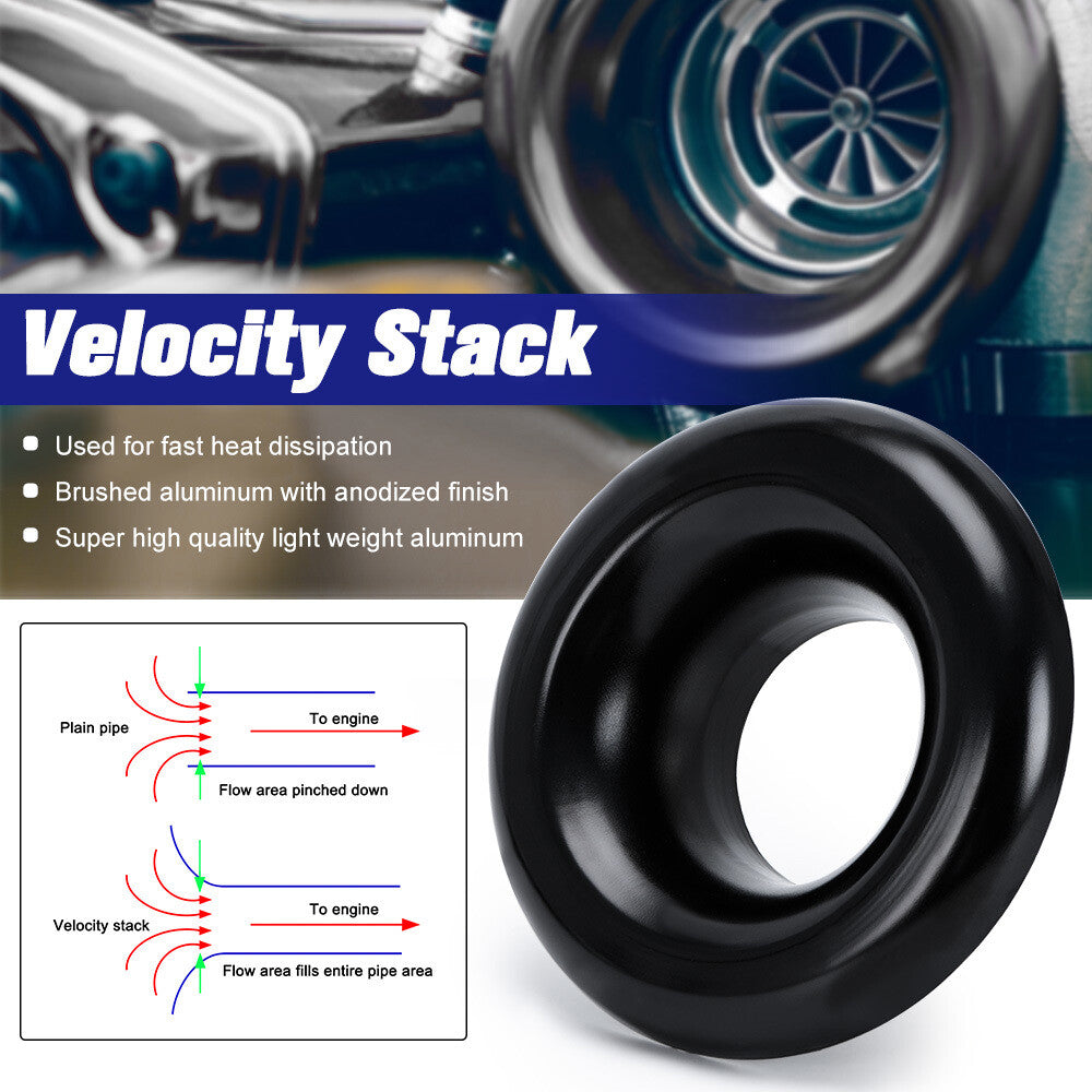 3 Short for RAM Cold Air Compressor Intake Inlet Velocity Stack Turbo Horn Kit 3.0