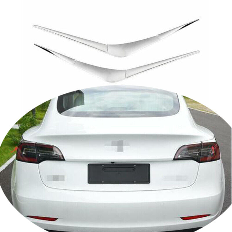 for Tesla for Model Y 2020-23 Chrome Steel Rear Pair Tail Light Lamp Strip Trim auto