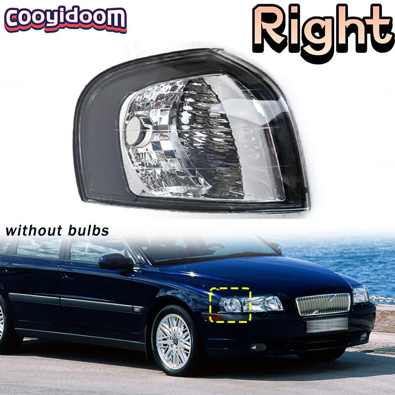 for Volvo S80 1999-2006 Right Front Bumper Corner Light Turn Signal Light NOBulb