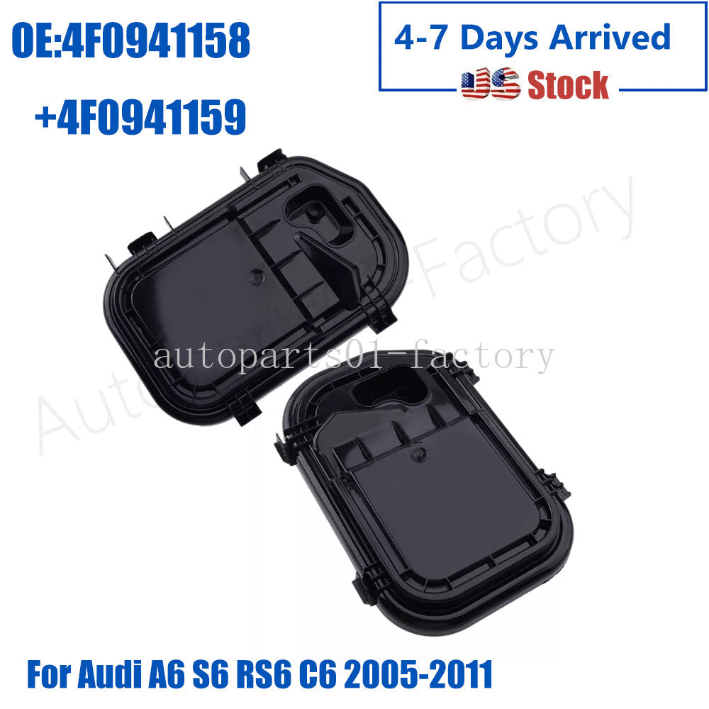 1Set Left+Right Headlight Cover Protective Cap for Audi A6 S6 RS6 C6 2005-2011