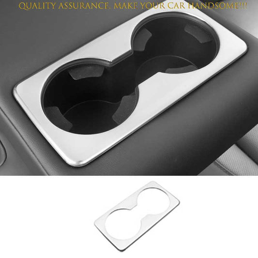 for Mazda 3 Axela 2019-23 Silver Stainless Rear Armrest Water Cup Holder Trim 1X