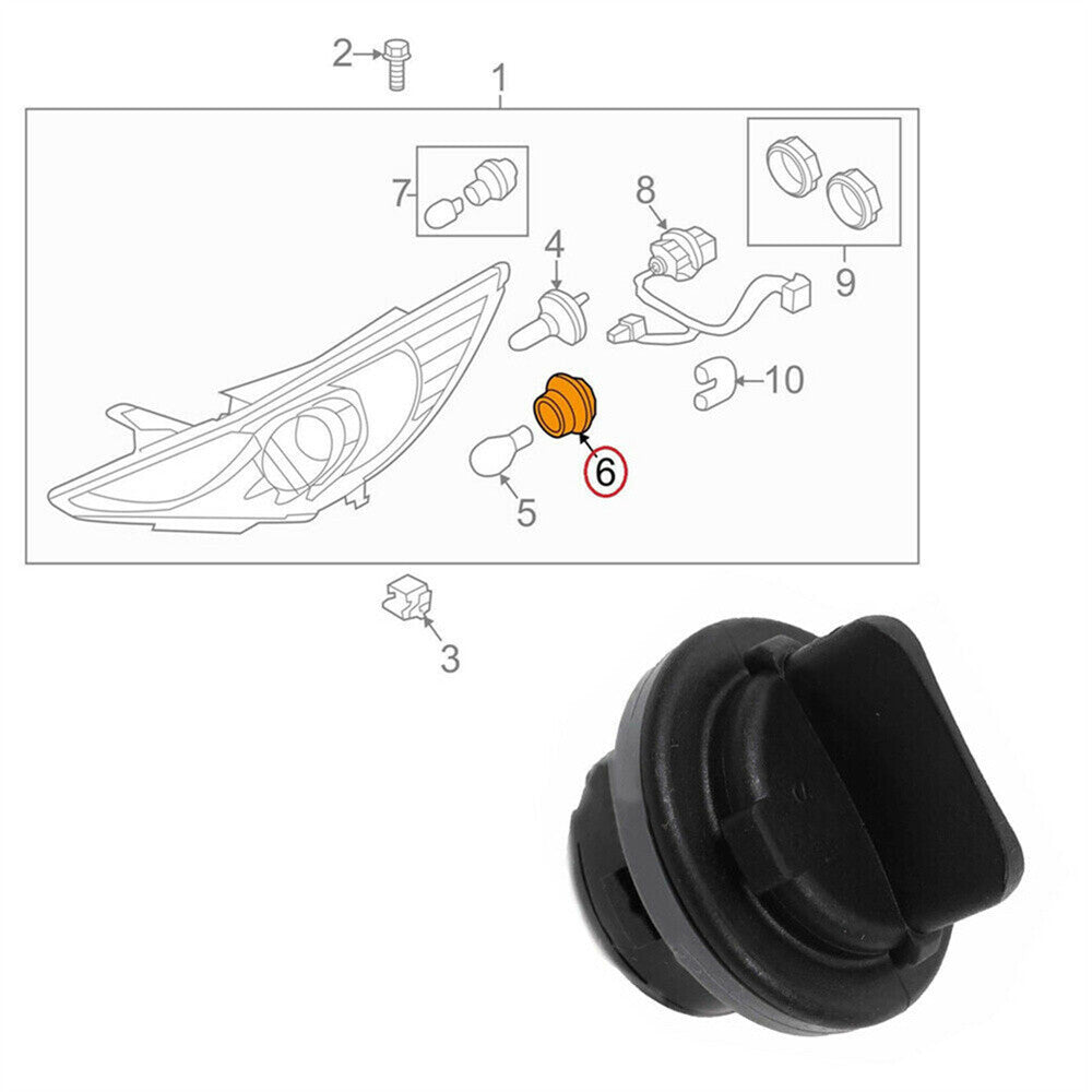 Front Turn Signal Bulb Socket Holder 92166-3K000 for 2013-2019 for Kia Soul w/o Bulb