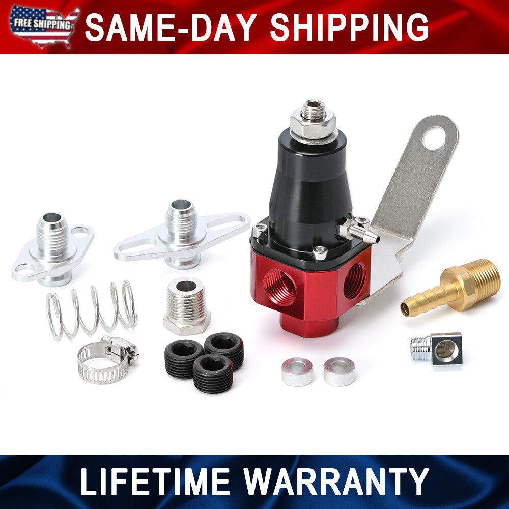 Inline Fuel Pressure Regulator Adjustable Motive 3-65psi 3 Port 3/8NPT Universal