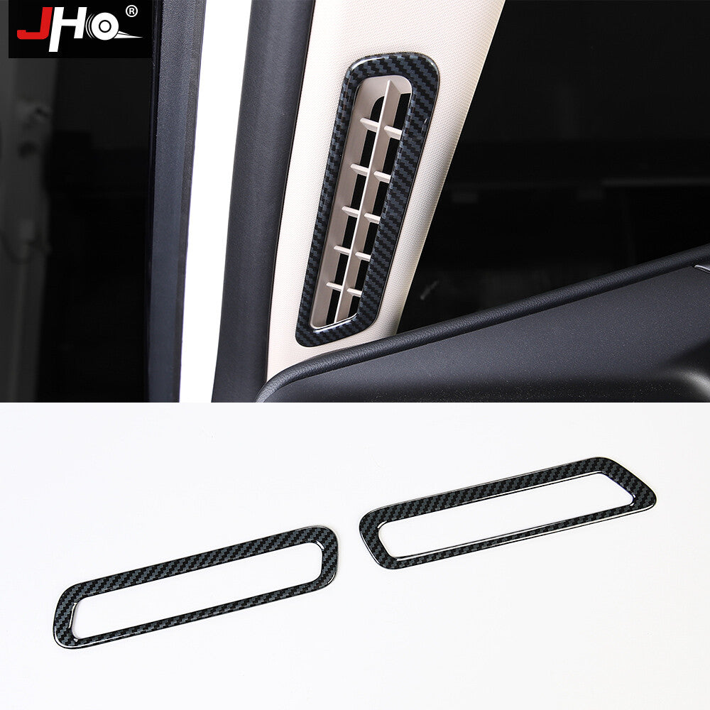 Carbon Fiber A Post Air Outlet Vent Cover Trim Black Deco for Ford Explorer 2020