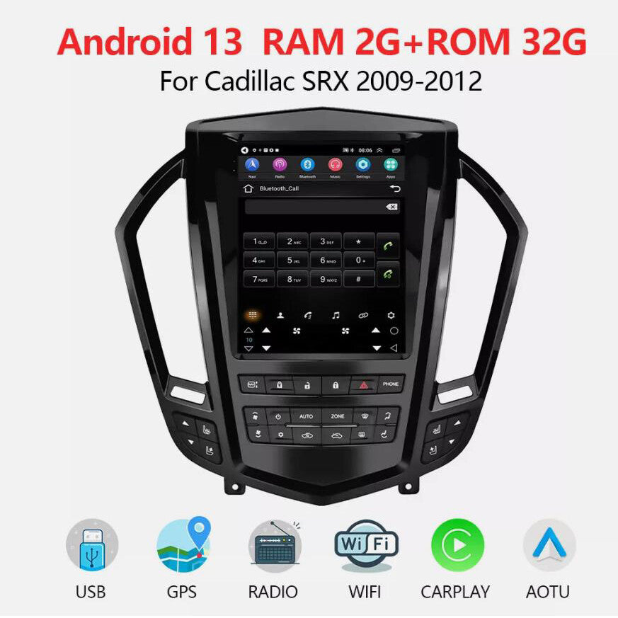 Compatible with for Cadillac SRX 2009-2012 9.7-inch Apple CarPlay Android 13 Car Stereo Radio GPS