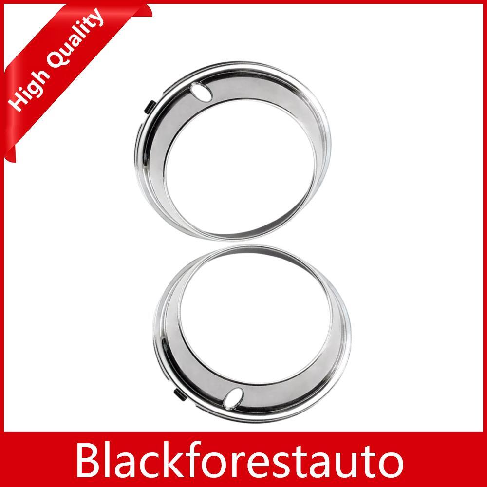 2Pcs Front Fog Lamp Cover Bezel Chrome Left Right For 2008-2011 W204 C63 AMG