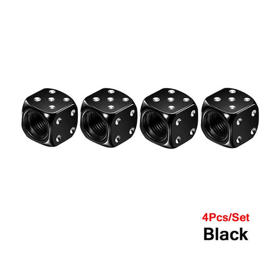 4-piece car tire valve cover rod air dust cover dustproof black crown for Toyota