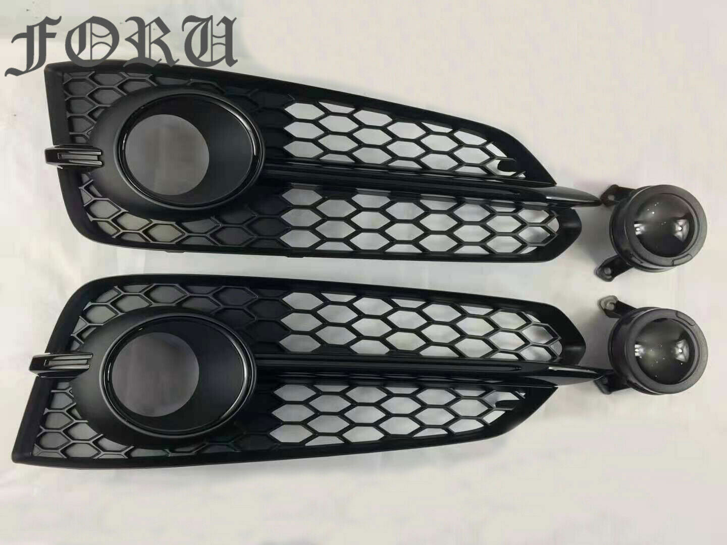 for Audi for A8 2015-2017 Fog Light Grill Removal A8L D5 Bottom Mesh Grille Trim 4pc