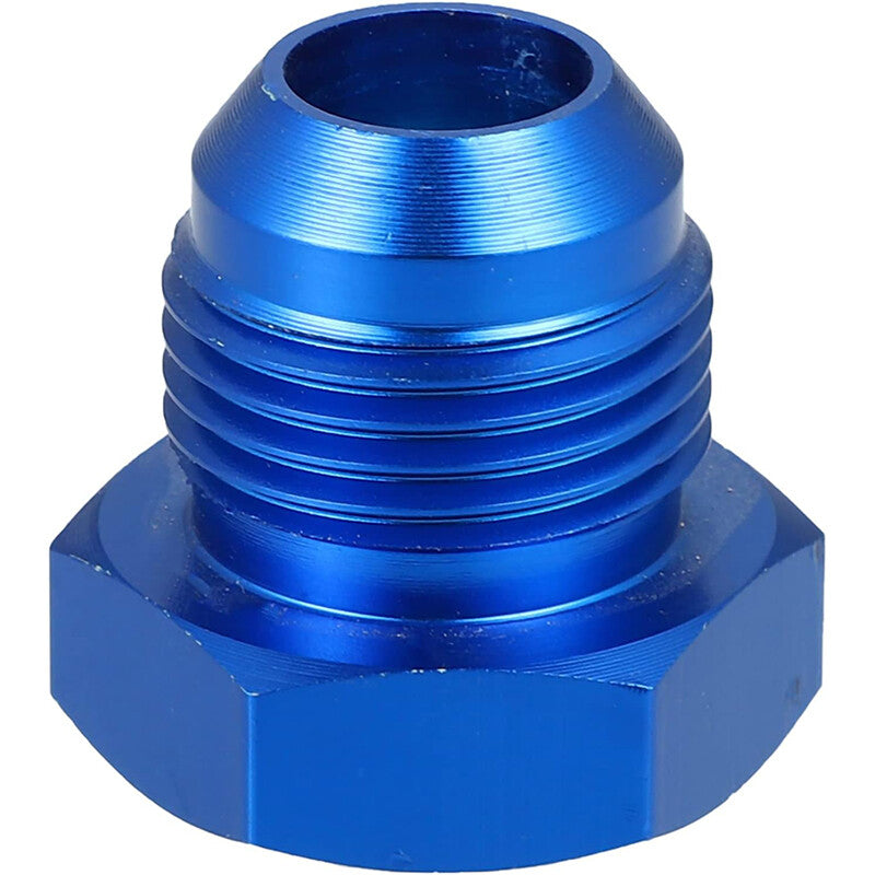 8AN Male Flare Bolt Blanking Plug End Cap Lock Nut Fitting Adapter Hex Blue AN8