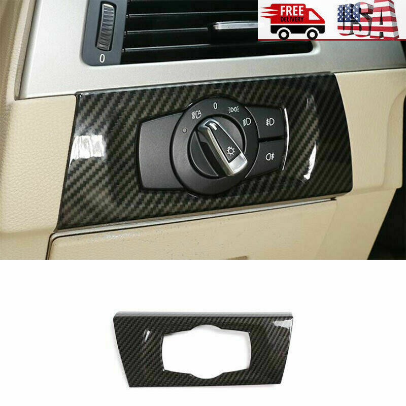 Carbon Fiber ABS AC Knob internal frame cover trim for Jaguar for F-Type 13-24