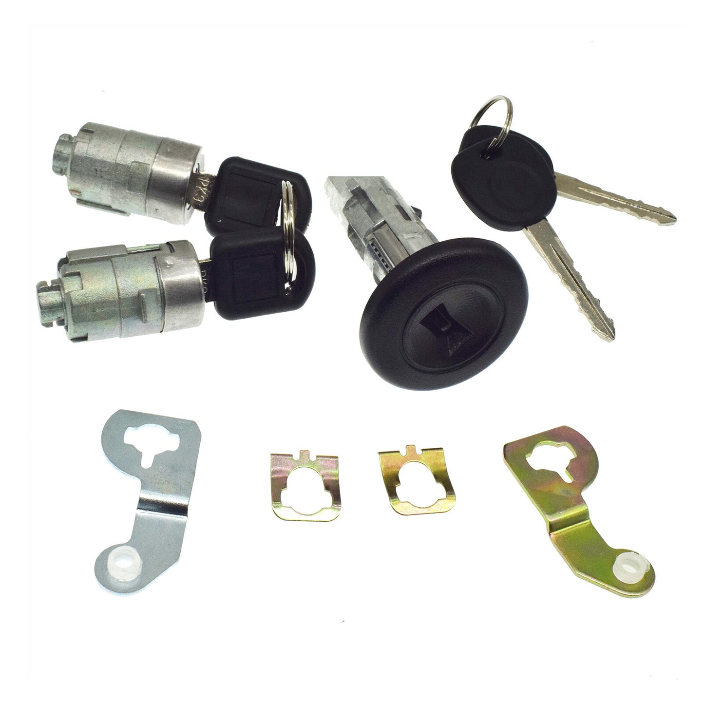 Ignition lock cylinder, key, and clip kit for Chevrolet for GMC Silverado Tahoe