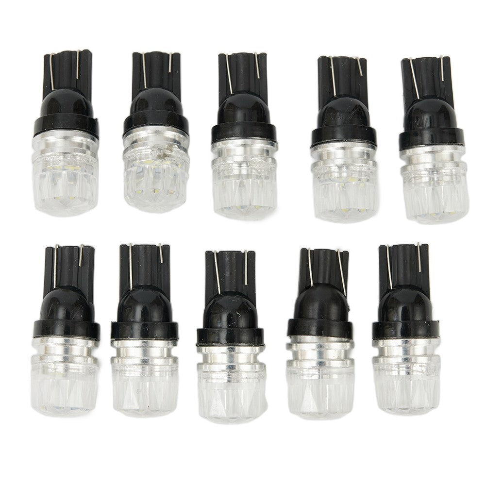 10Pcs White 2SMD LED High Power Dome Map License Light Bulbs For 168,194,2825
