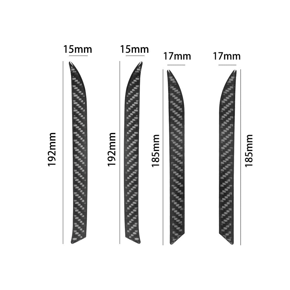 4X Carbon Fiber Front Rear Door Panel Cover Trim for Volkswagen for Tiguan 2013-2017