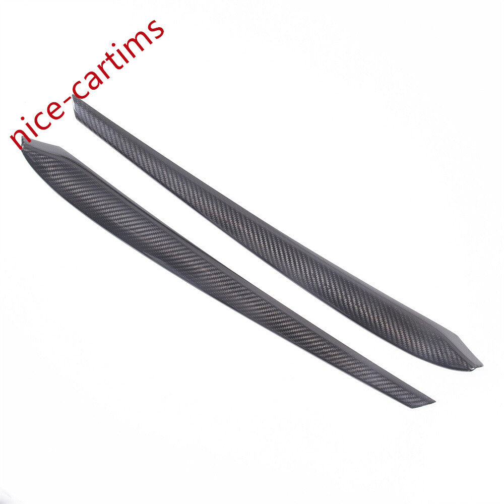2¡ÁReal Carbon Fiber Interior Door Panel Decor Cover for Tesla Model 3 /Y 2021-23