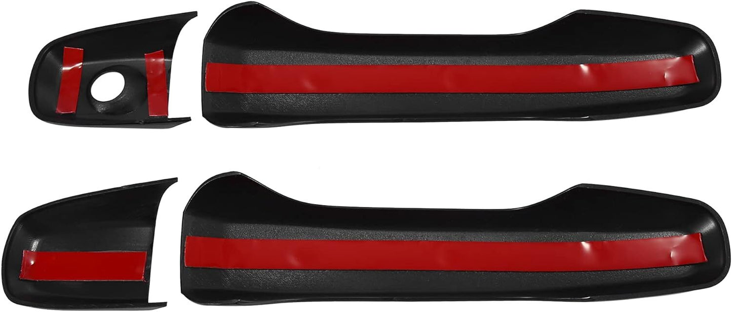 DOOR HANDLE TRIM COVERS GLOSSY BLACK FOR 2011-2019 for FORD EXPLORER 8PCS NO SMR KEY