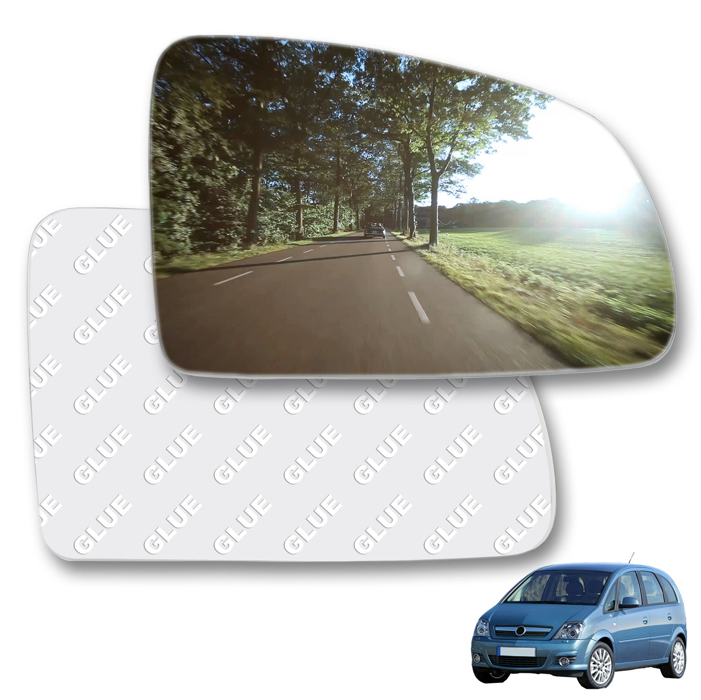 Right passenger's side mirror glass exterior mirror for Opel Meriva A MK1 2003-2010