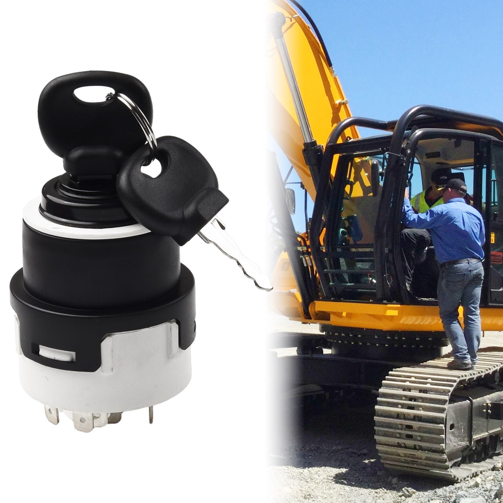 Upgrade Your Excavator with For JCB Ignition Switch 701/80184 85804674 10 Pins