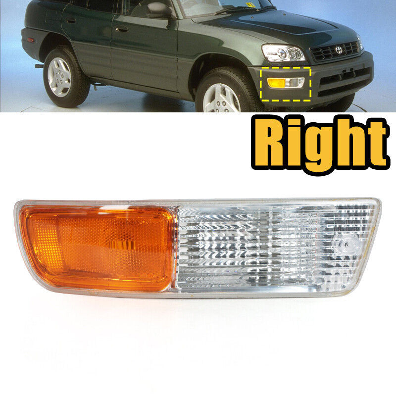 Applicable to for Toyota RAV4 1998-1999, right yellow front bumper fog light, no bulb, no wire.
