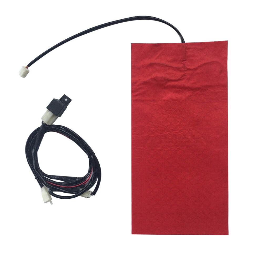 Universal Carbon Fiber Motorcycle ATV for Seat Heated Cushion Pad Switch Cable Kit