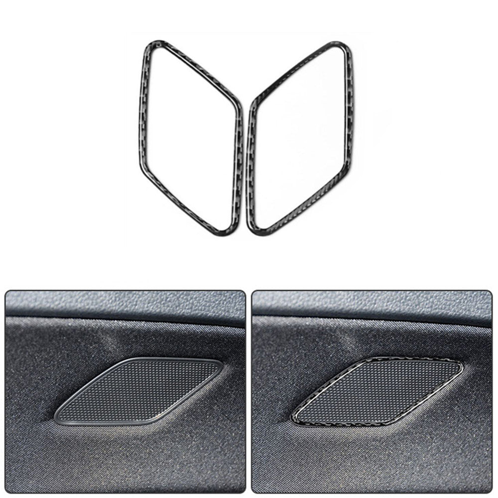 Carbon Fiber Door Speaker LoudSpeaker Trim Cover for VW for Golf 7 MK7 2014-2019