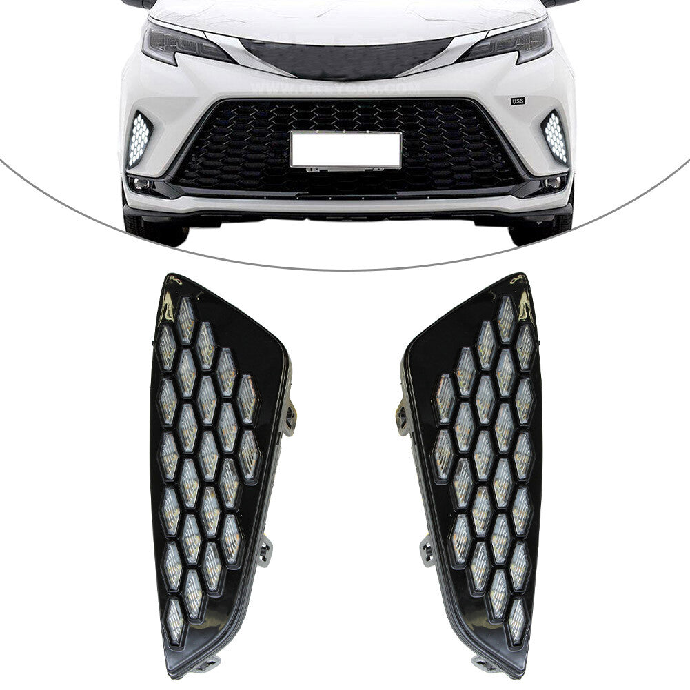 DRL Daytime Running Driving Light w/Turn Signal for Toyota for Sienna XSE 2021-2022