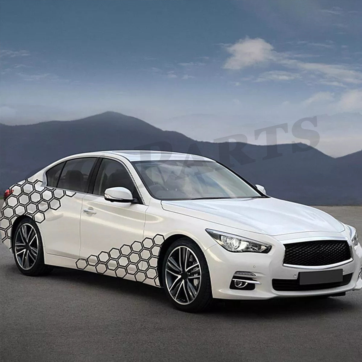 Waterproof car vinyl graphic honeycomb sticker decorative decal side sticker