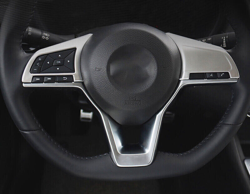 Steering Wheel Button Frame Trim Inner for Nissan Sentra 2020-2022 Matte Silver