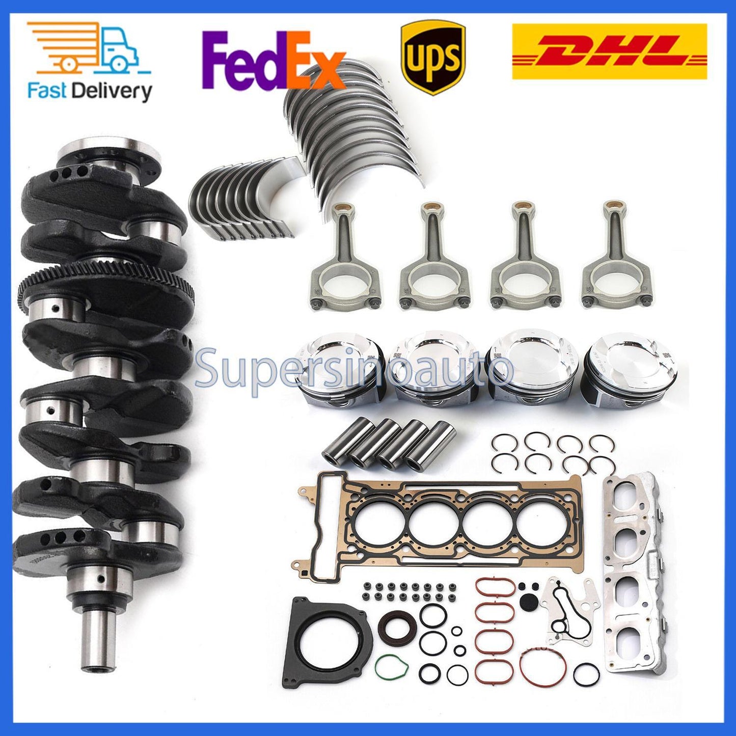 for Mercedes-Benz M270 2.0 Engine Overhaul Rebuild Kit / Crankshaft / Con Rods