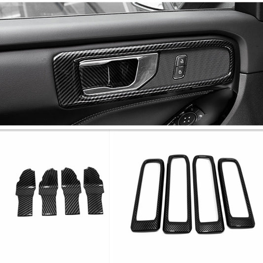 for Ford Explorer 2020-2022 Carbon Fiber Color Inner Door Handle Bowl Cover Trim