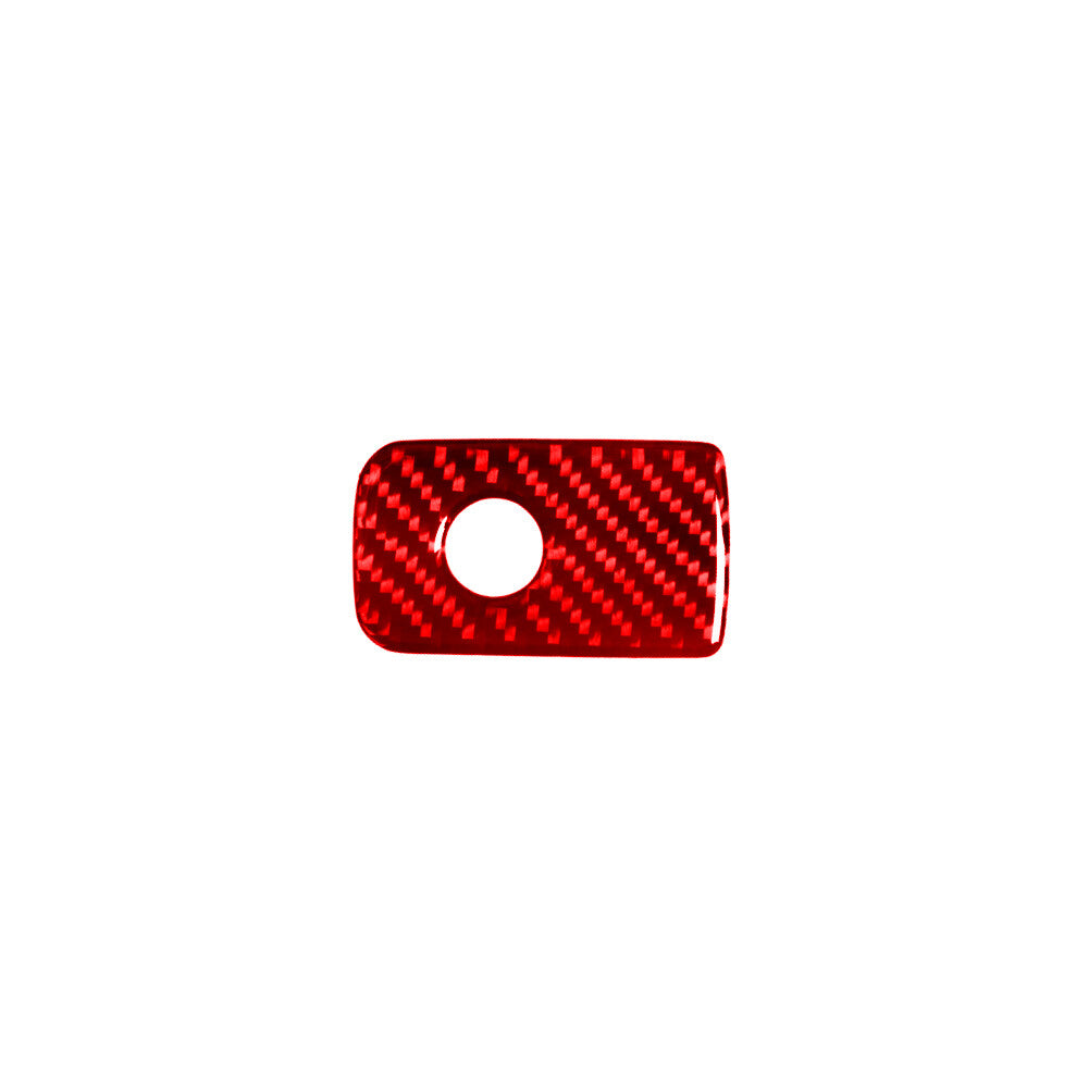 Red Carbon Fiber Copilot Glove Box Switch Trim for Volkswagen for Tiguan 2013-2017