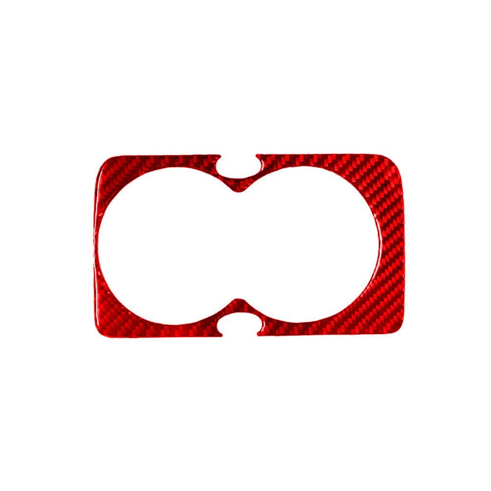 Carbon Fiber Water Cup Holder Trim for Volkswagen for Passat 2006-2007. Red
