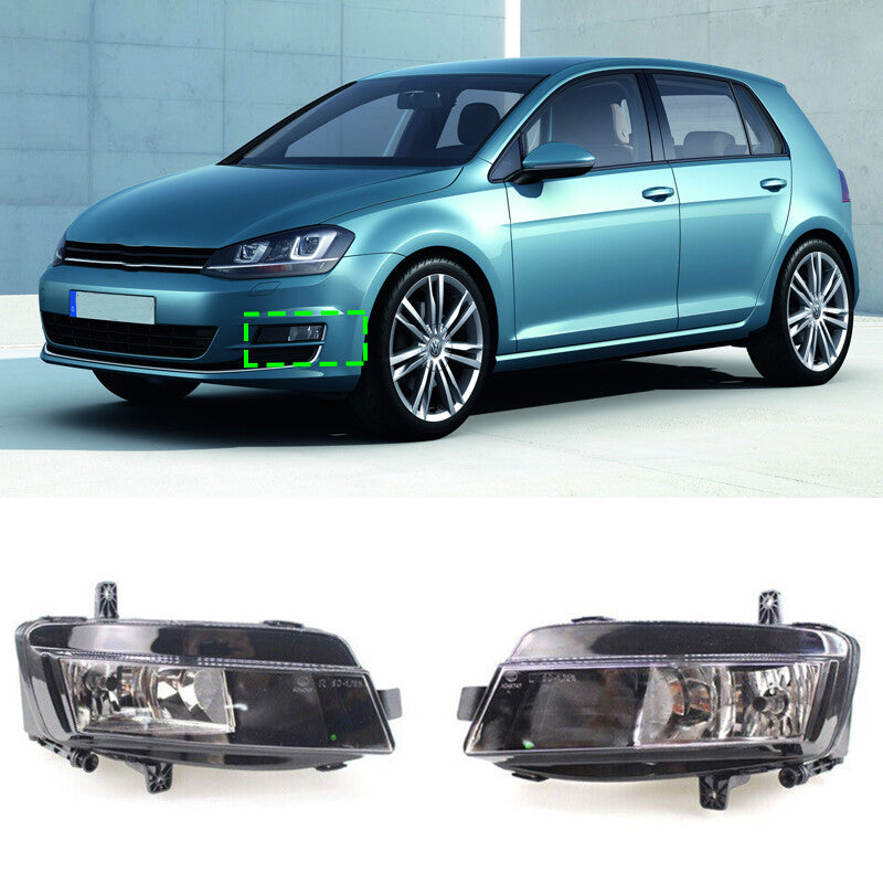 Pair for VW for Golf 7 MK7 2013 2014-2017 Front Bumper Fog Light With Halogen Bulbt
