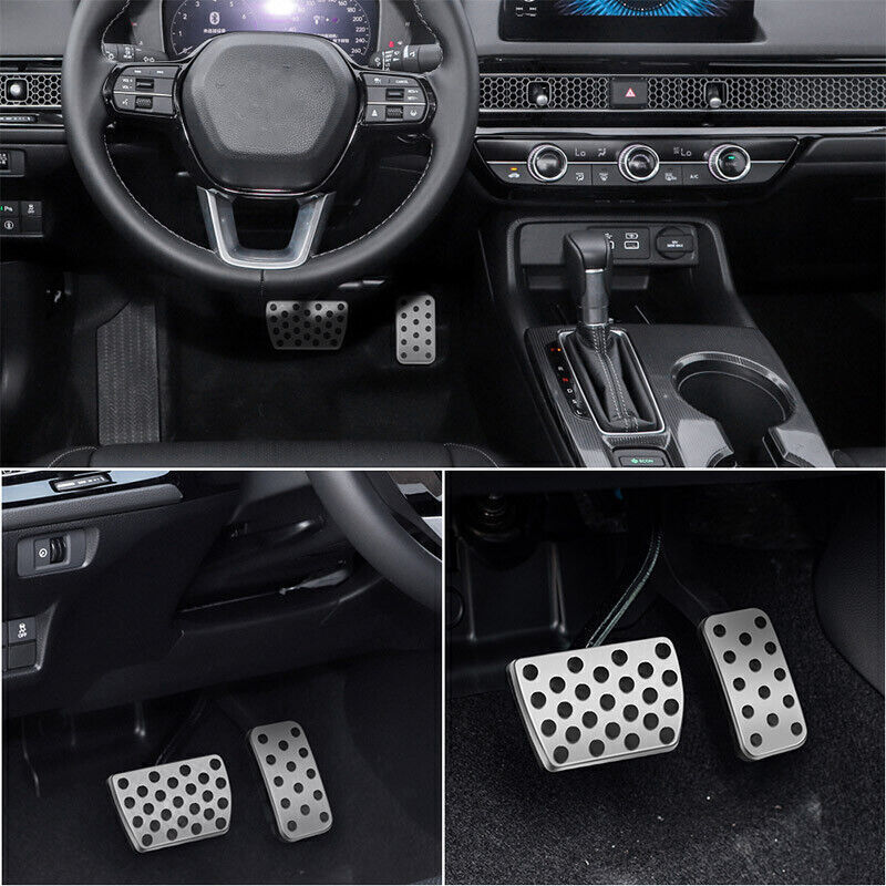 No Drill Foot Brake Gas Pedal Cover Trim Kit for Honda Accord for Civic CRV Odyssey