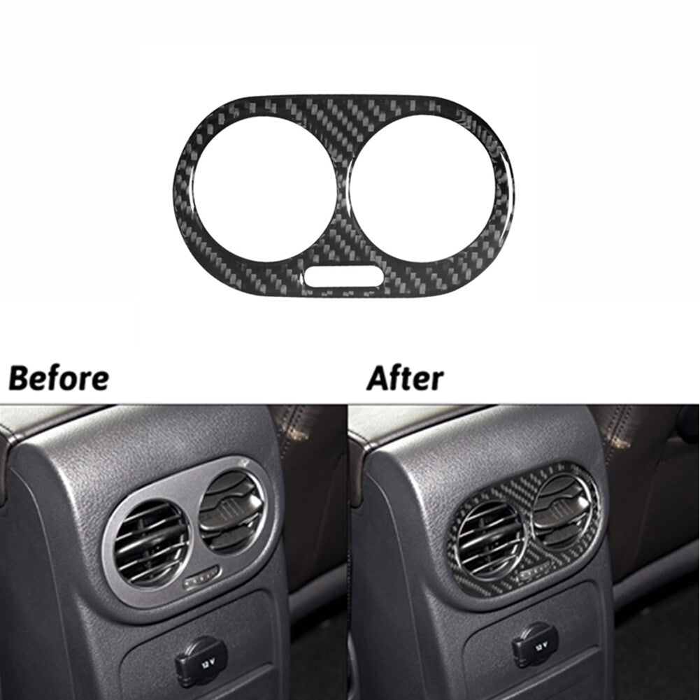 Carbon Fiber Rear Exhaust Port Trim for Volkswagen for Tiguan 2013-2017