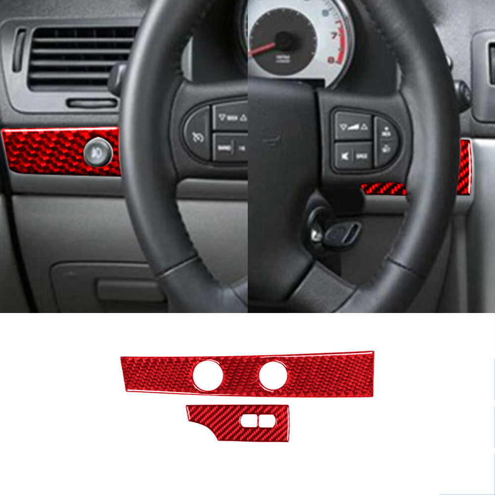Red Steering Wheel Side Cover Trim Carbon Fiber for Chevrolet COBALT 2005-2010