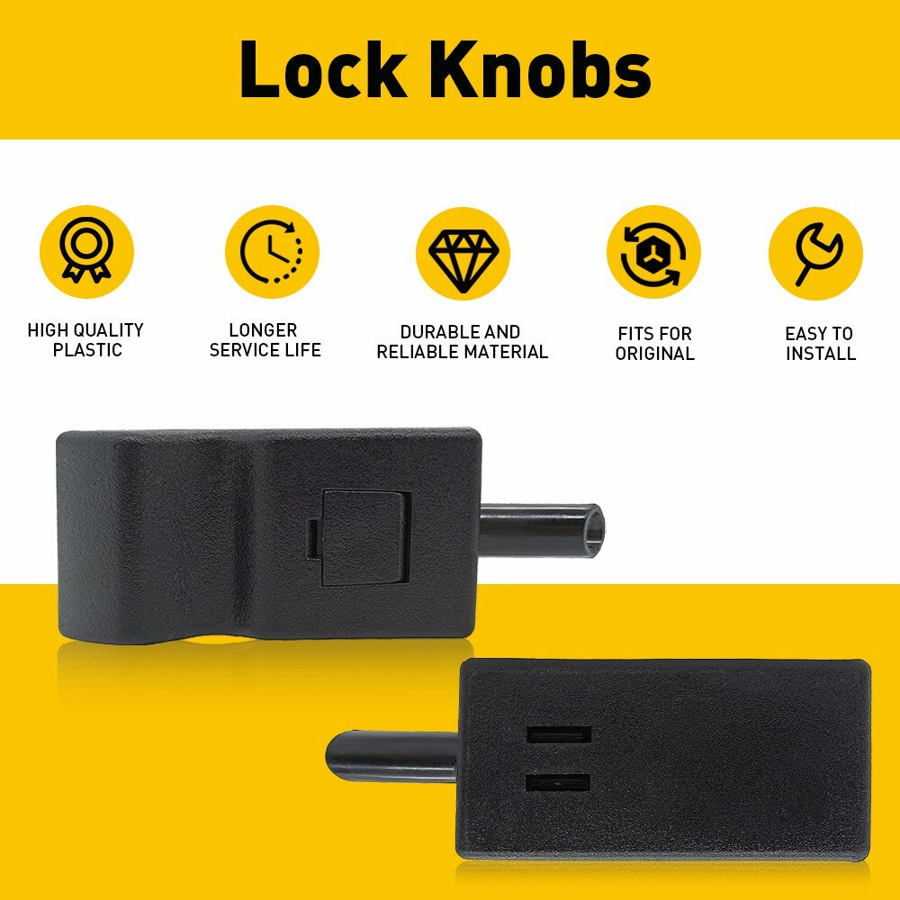 2 Door Lock Knob Front Rear Black For 2007-13 for Chevy for GMC for Yukon Silverado for Sierra