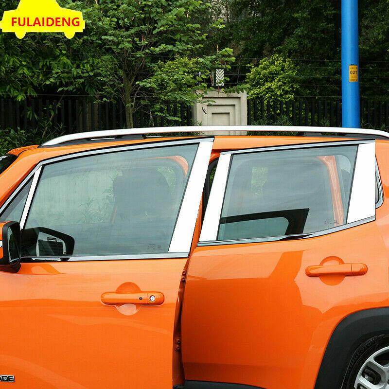for Jeep Renegade 2016-2020 Glossy Black Window Frame Sill Molding Trim Cover