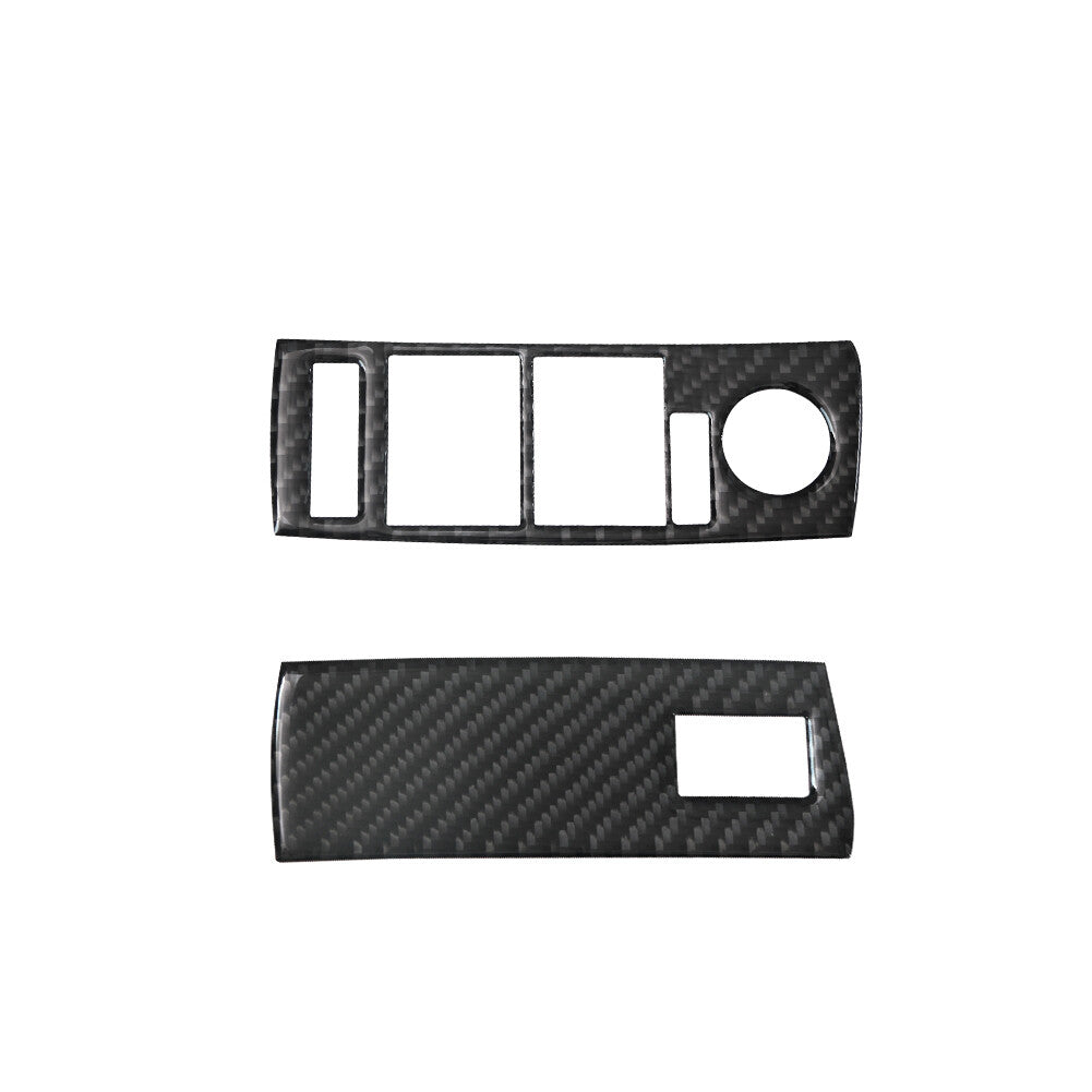 2X Carbon Fiber Front Window Regulator Trim for BMW X5 2000-2006 Type B