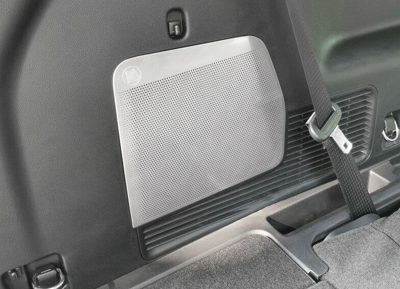 Rear Door Trunk Speaker Cover Trim Fit for Ford Explorer 2020-2022 Silver Steel